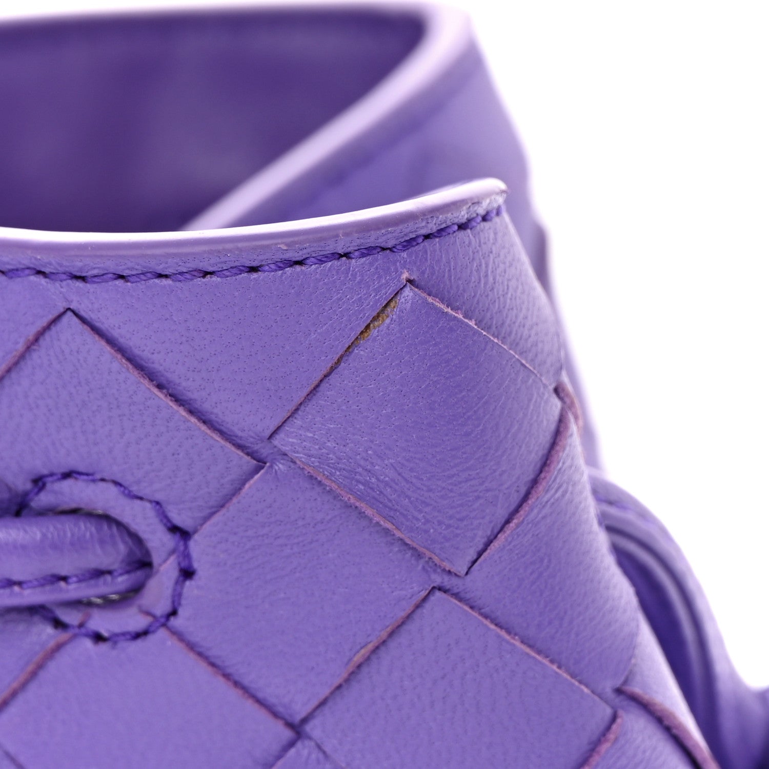 Bottega Veneta Nappa Intrecciato Small Drawstring Bucket Bag Purple 10 of 11