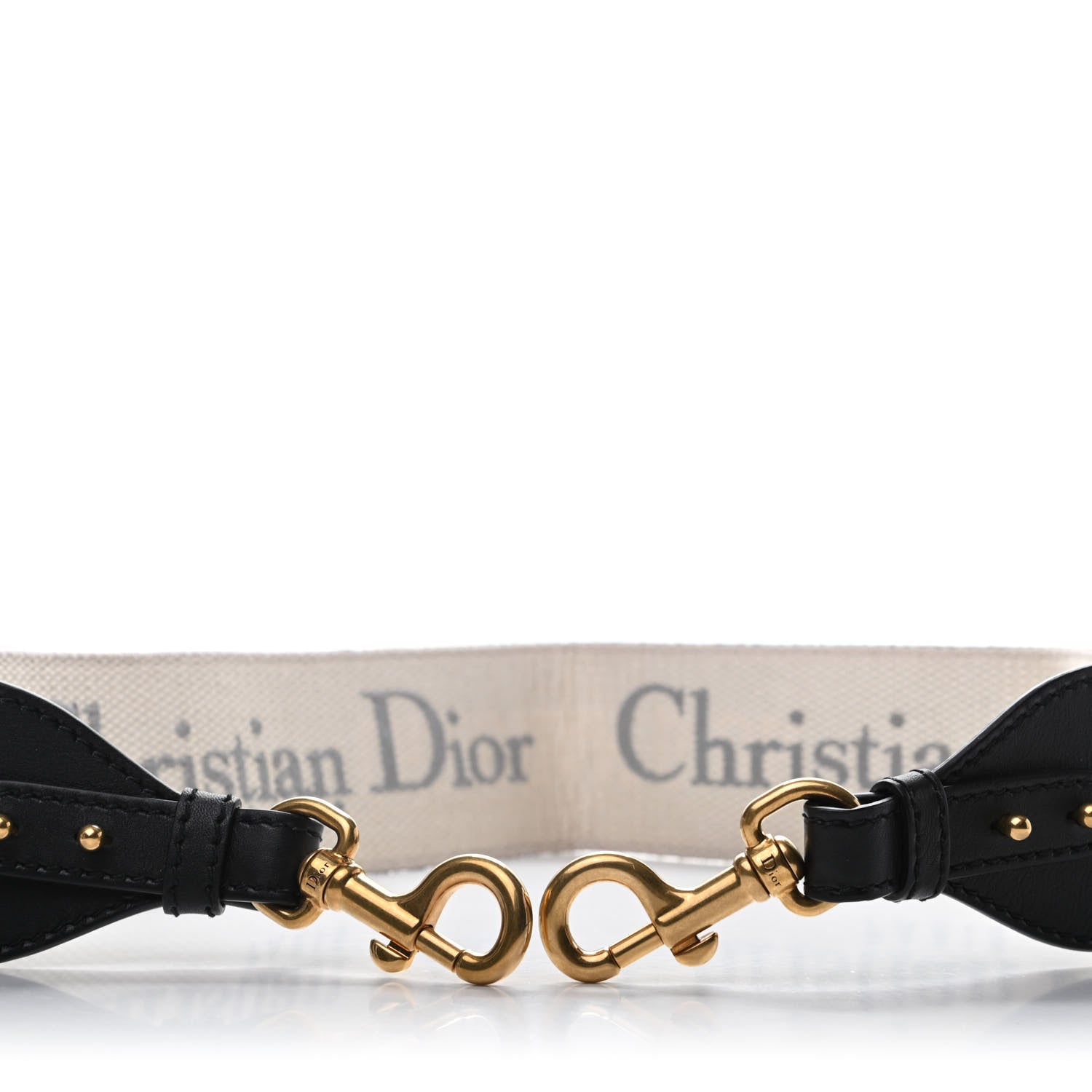 Christian Dior Canvas Embroidered Shoulder Strap Grey 3 of 3