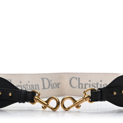 Christian Dior Canvas Embroidered Shoulder Strap Grey 3 of 3
