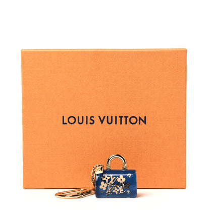 Louis Vuitton Resin Inclusion Speedy Bag Charm Key Chain Blue 7 of 7
