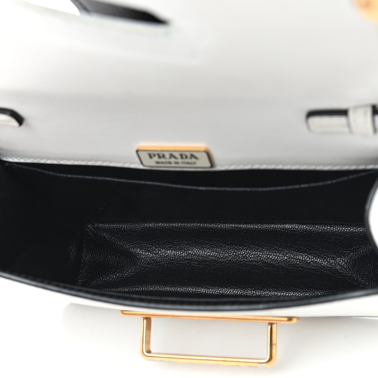 Prada City Calf Saffiano Cahier Bag Talco Black 5 of 12