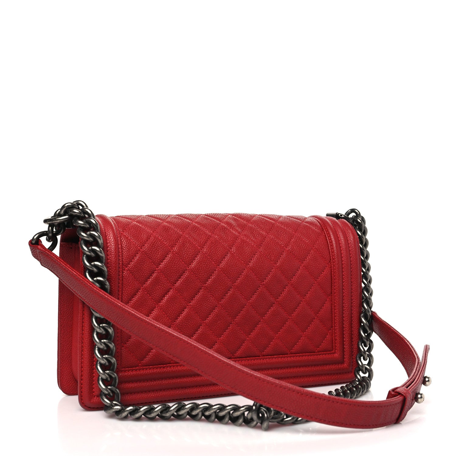 Chanel Caviar Quilted Medium Boy Flap Red 3 of 10