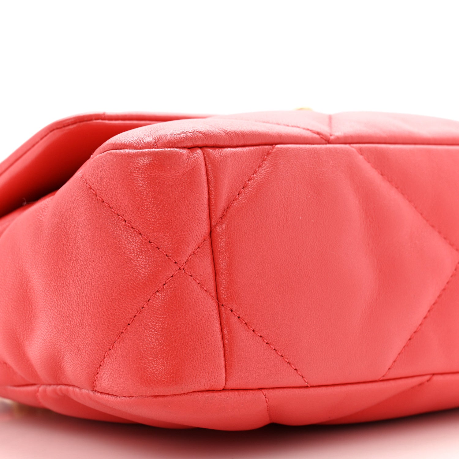 Chanel Lambskin Quilted Medium Chanel 19 Flap Red 9 of 13