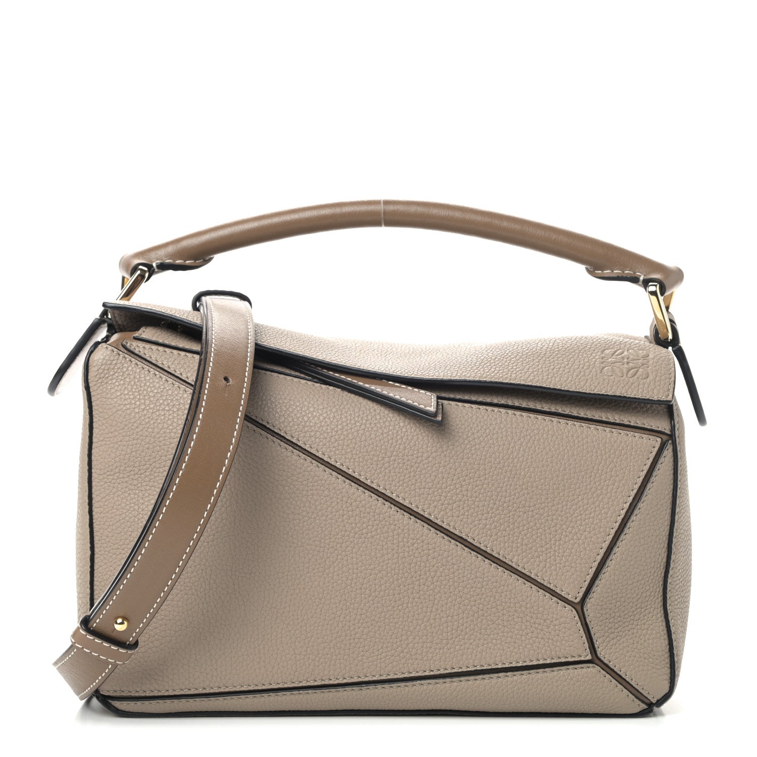 Loewe Grained Calfskin Small Puzzle Bag Sand Mink 1 of 9