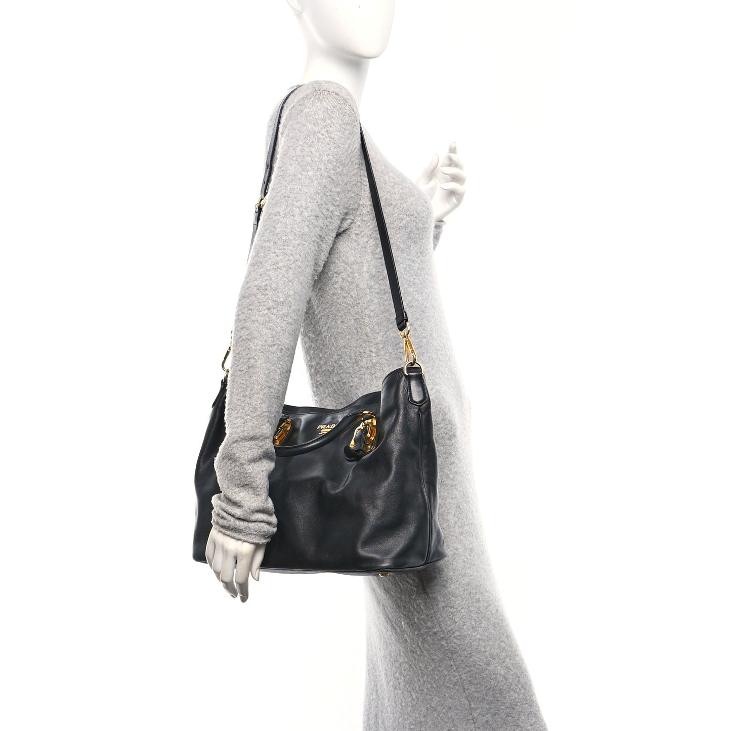 Soft Calfskin Shopping Tote Black