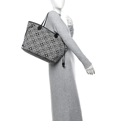 Louis Vuitton Jacquard Since 1854 Neverfull MM Grey 2 of 10