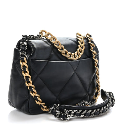 Chanel Lambskin Quilted Medium Chanel 19 Flap Black 3 of 9