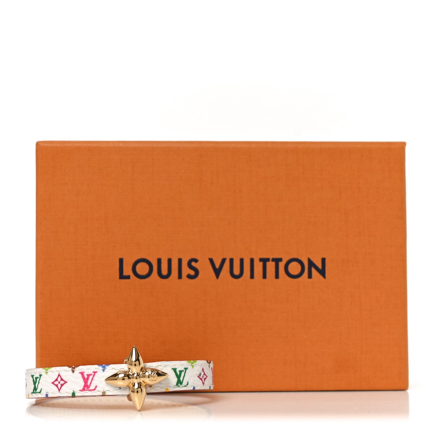LV X TM Monogram Multicolor Mini Flowergram Bracelet 17 White