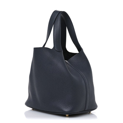 Hermes Taurillon Clemence Picotin Lock 22 MM Gris Misty 3 of 11