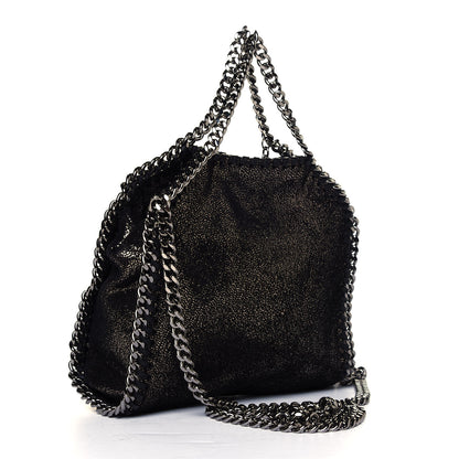 Stella McCartney Chamois Shiny Dotted Mini Falabella Fold Over Tote Ruthenium 2 of 4