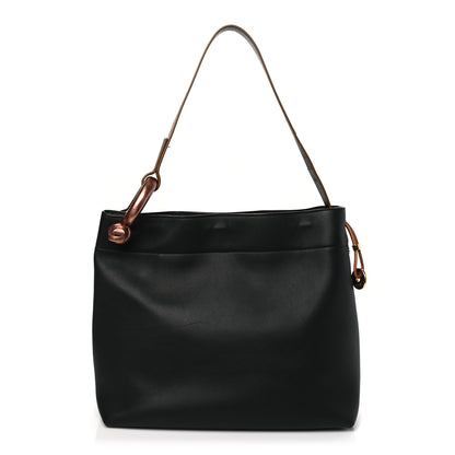 Tom Ford Calfskin Fisherman Hook Drawstring Hobo Bag Black 1 of 11