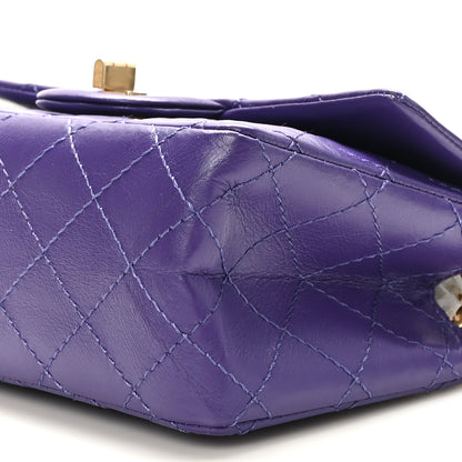 Chanel Aged Calfskin Quilted 2.55 Reissue Mini Flap Purple 9 of 10