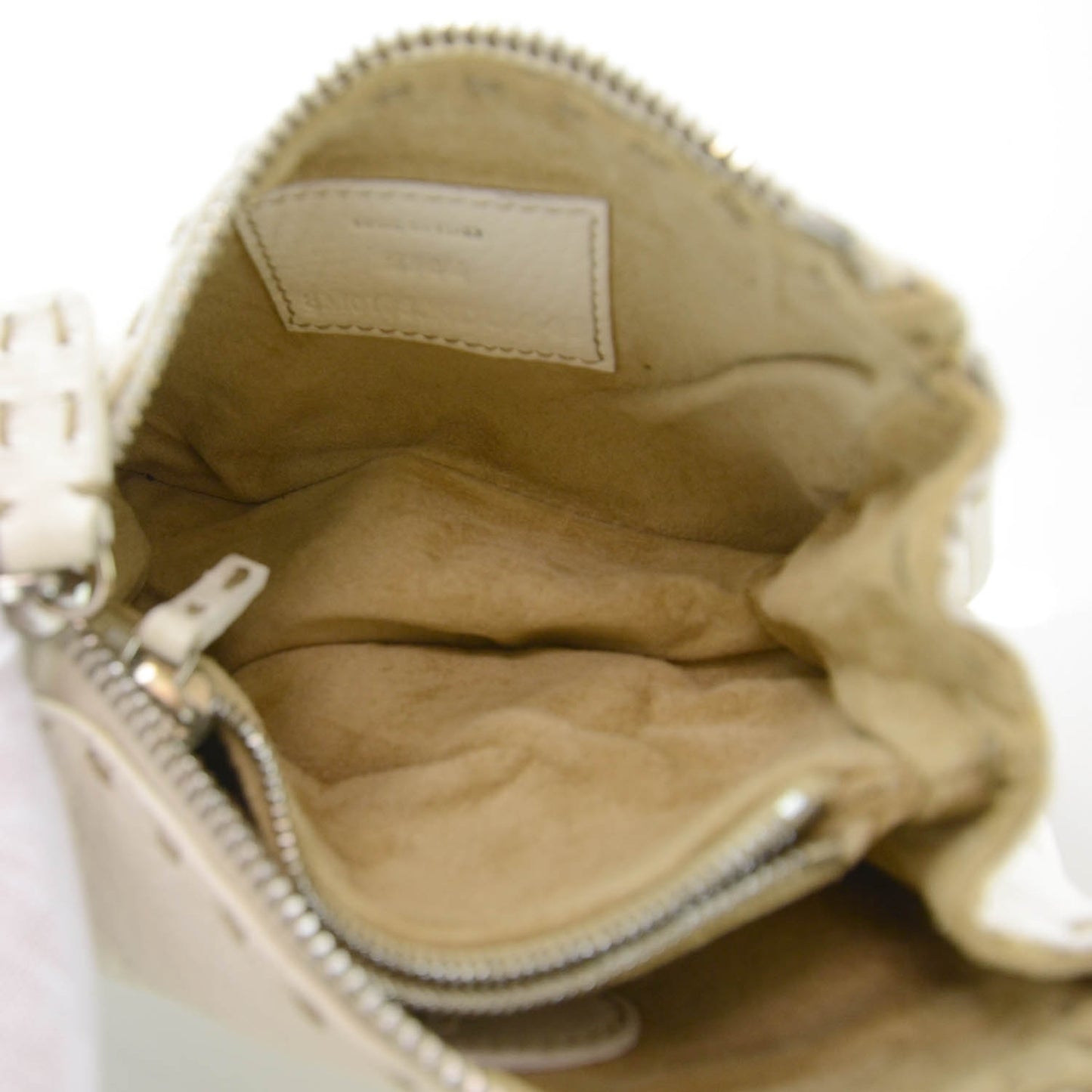 Calfskin Romano Selleria Coin Purse White
