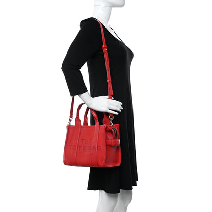 Marc Jacobs Grained Calfskin Small The Tote Bag Red 2 of 11