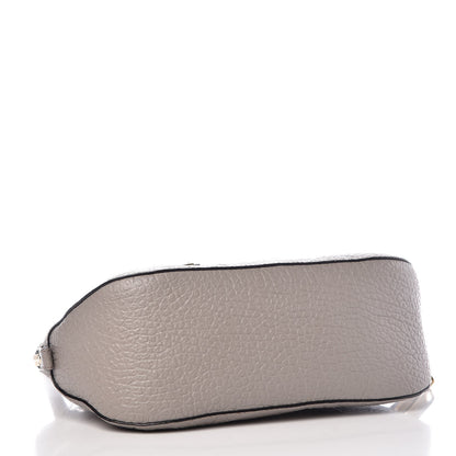 Burberry Heritage Grain Check Embossed Small Orchard Bowling Bag Pale Grey 5 of 17