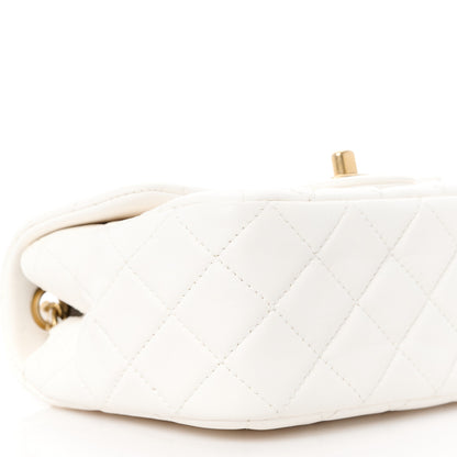 Chanel Lambskin Quilted Mini Pearl Crush Flap White 10 of 11