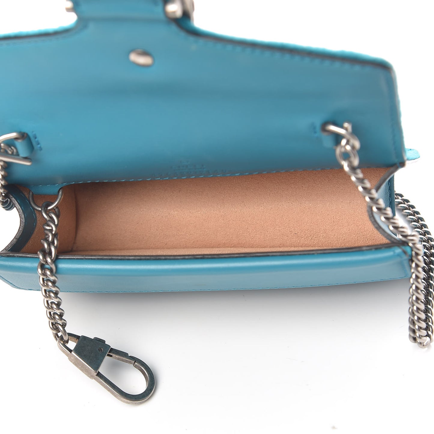 Velvet Super Mini Dionysus Shoulder Bag Pavone Cyan