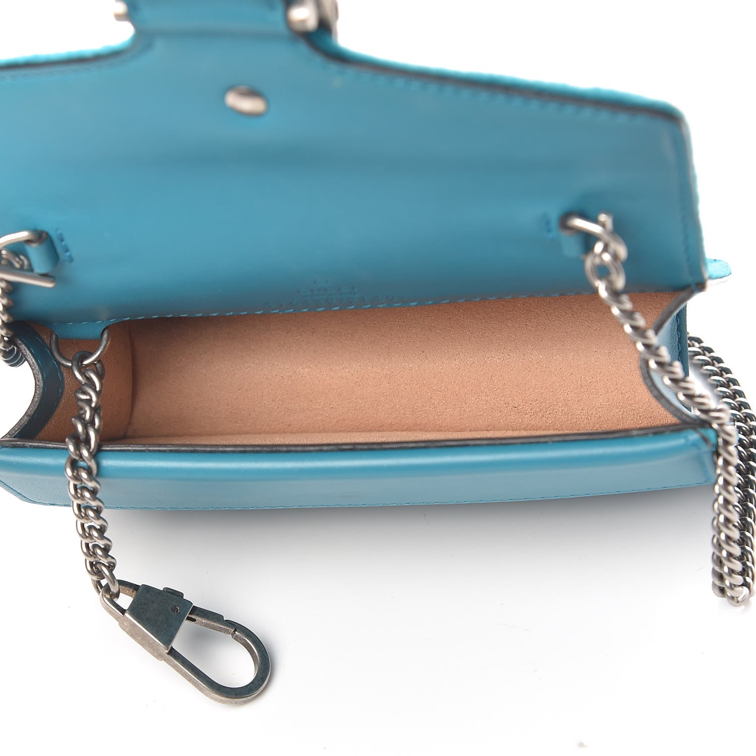 Gucci Velvet Super Mini Dionysus Shoulder Bag Pavone Cyan 5 of 14