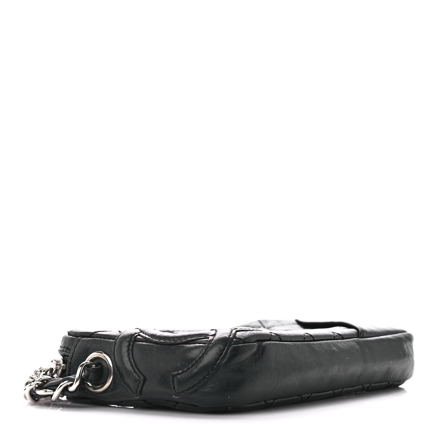 Chanel Aged Calfskin Quilted Cambon Pochette Black 4 of 10