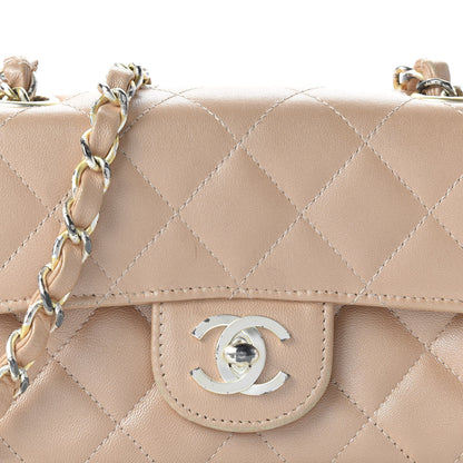 Chanel Lambskin Quilted Extra Mini Rectangular Flap Beige 10 of 10