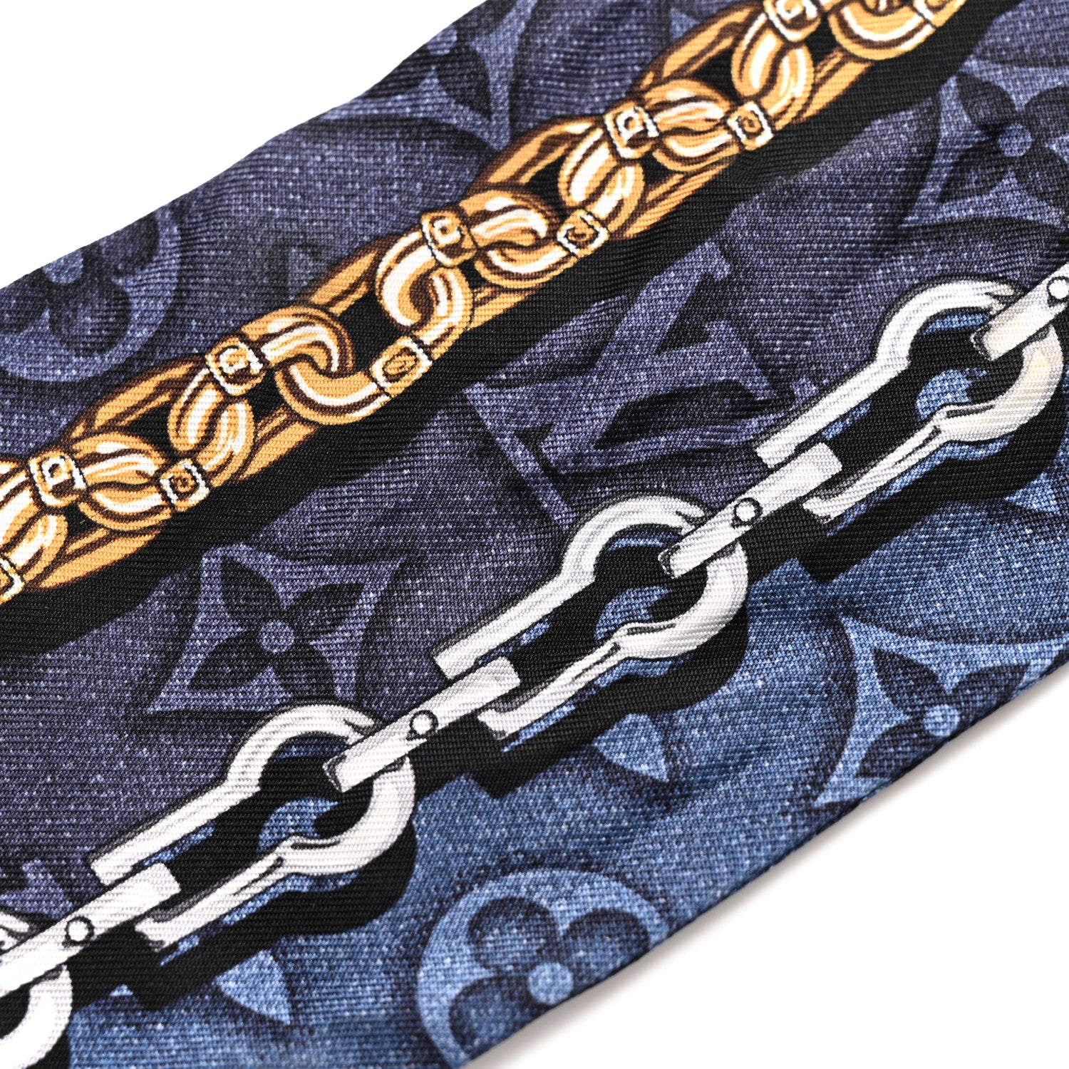 Louis Vuitton Silk Denimgram Confidential Bandeau Denim Blue 3 of 3