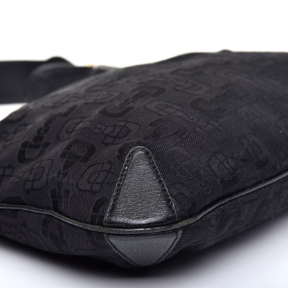 Gucci Canvas Horsebit Creole Hobo Black 6 of 9