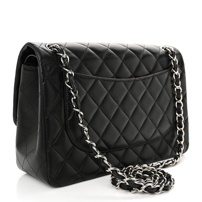 Chanel Lambskin Quilted Jumbo Double Flap Black 3 of 10