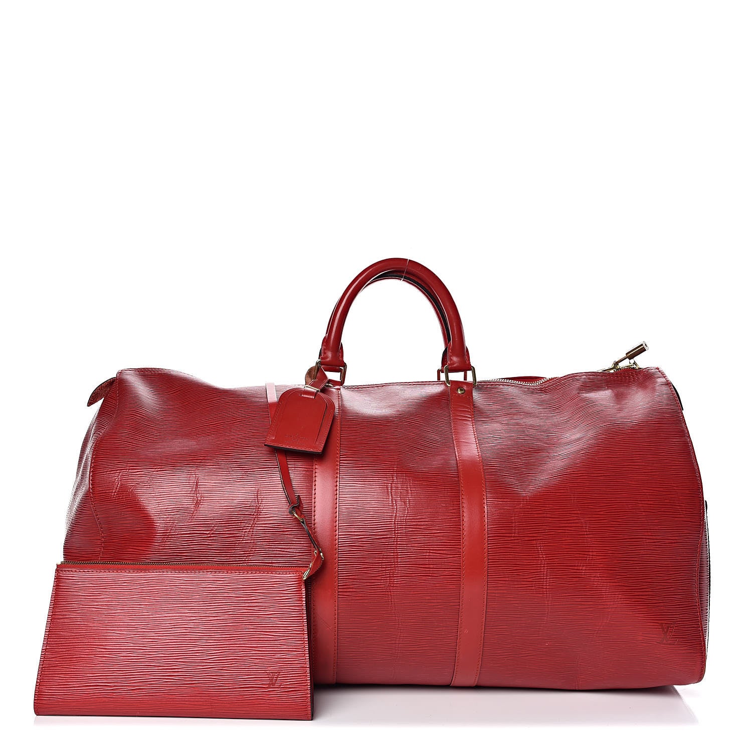 Louis Vuitton Epi Keepall 55 Castillan Red 1 of 26