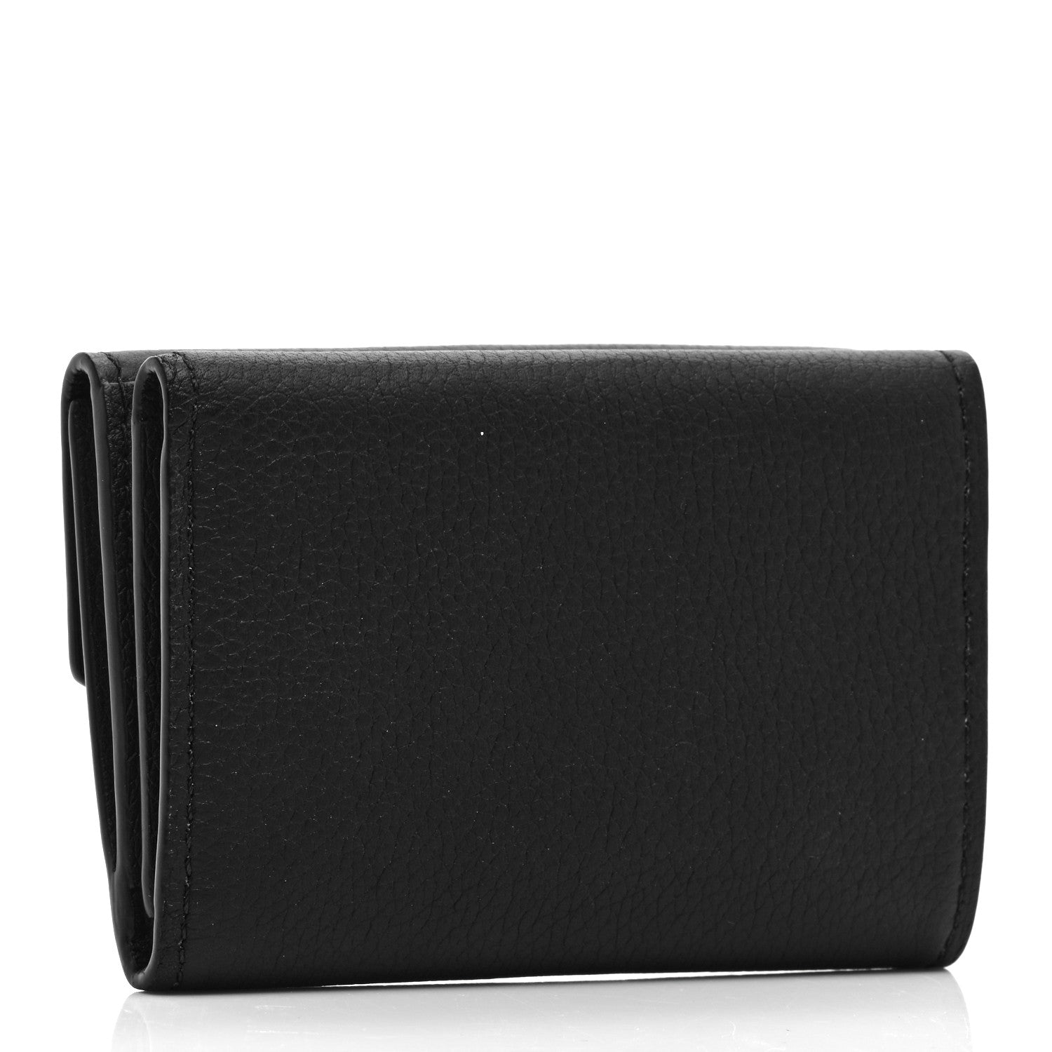 Louis Vuitton Calfskin Lockmini Wallet Black 3 of 7