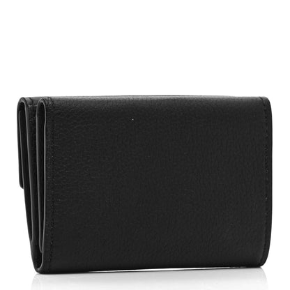 Louis Vuitton Calfskin Lockmini Wallet Black 3 of 7