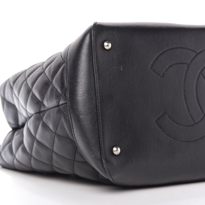 Chanel Calfskin Quilted Small Easy Shopping Tote Black 6 of 12