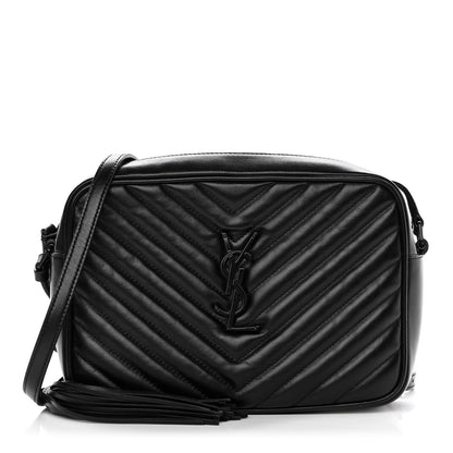 Saint Laurent Calfskin Matelasse Monogram Lou Camera Bag Black 1 of 16