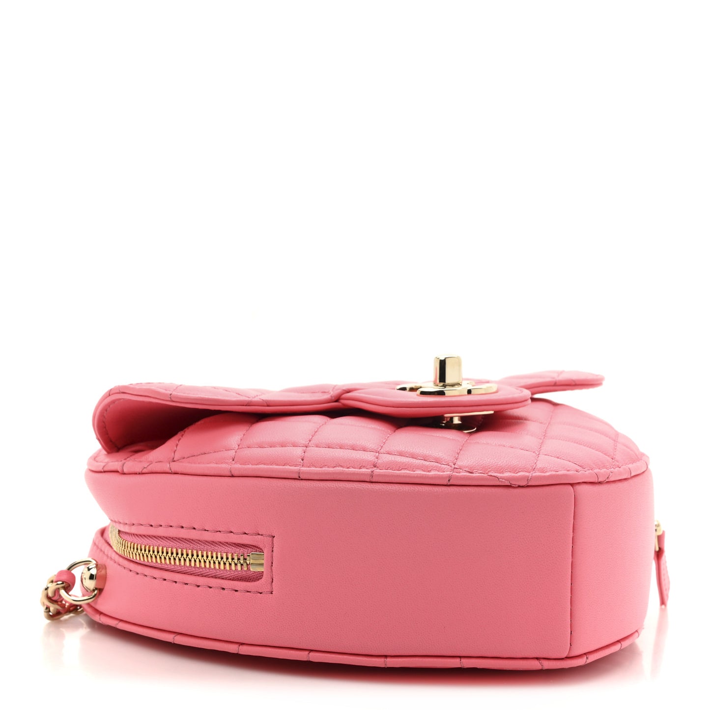Lambskin Quilted CC In Love Heart Bag Pink