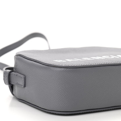 Balenciaga Grained Calfskin Logo XS Ville Camera Bag Gris Perle Fonce White 8 of 9