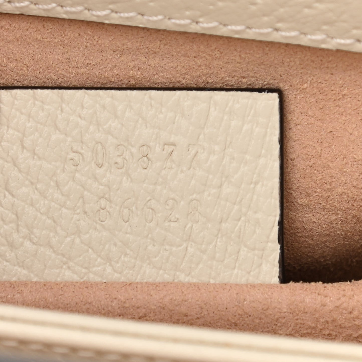 GG Supreme Monogram Textured Calfskin Web Small Ophidia Chain Shoulder Bag Beige Ebony Mystic White