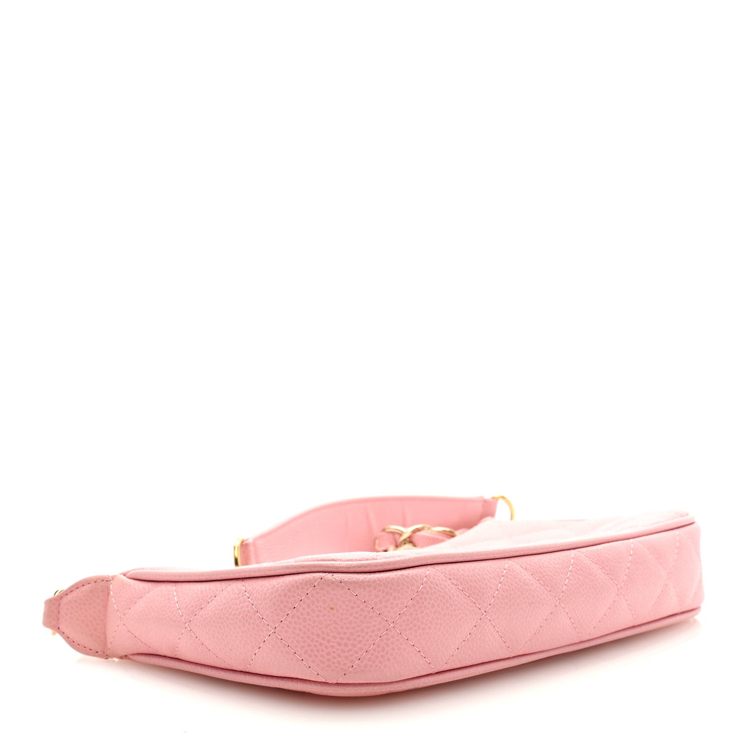 Chanel Caviar Quilted Pochette Pink 4 of 9