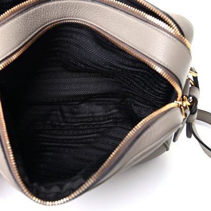 Prada Vitello Daino Medium Double Zip Shoulder Bag Argilla 4 of 5