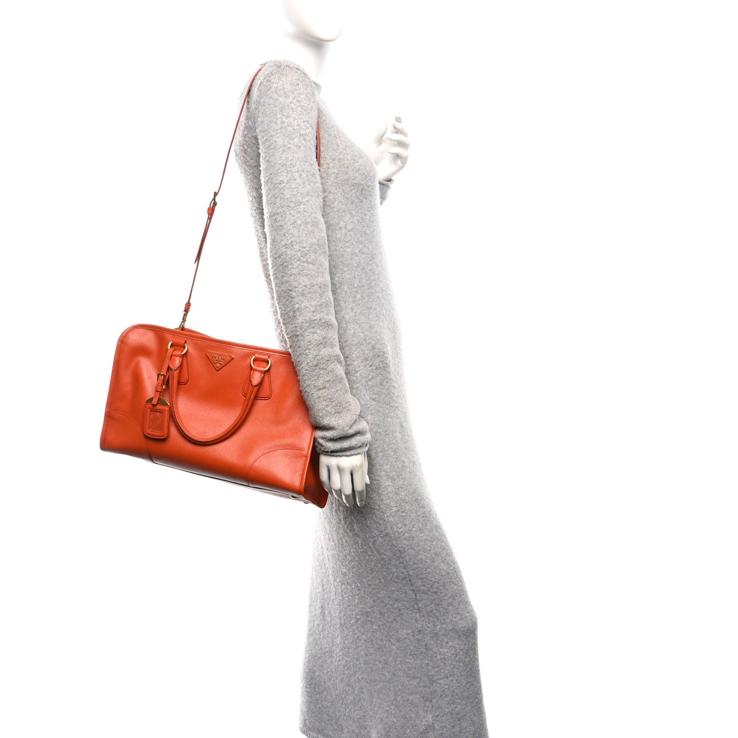Saffiano Lux Tote Papaya