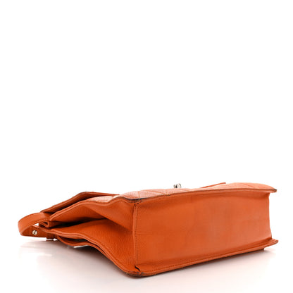 Chanel Caviar Quilted Large Retro Class Flap Orange 4 of 14