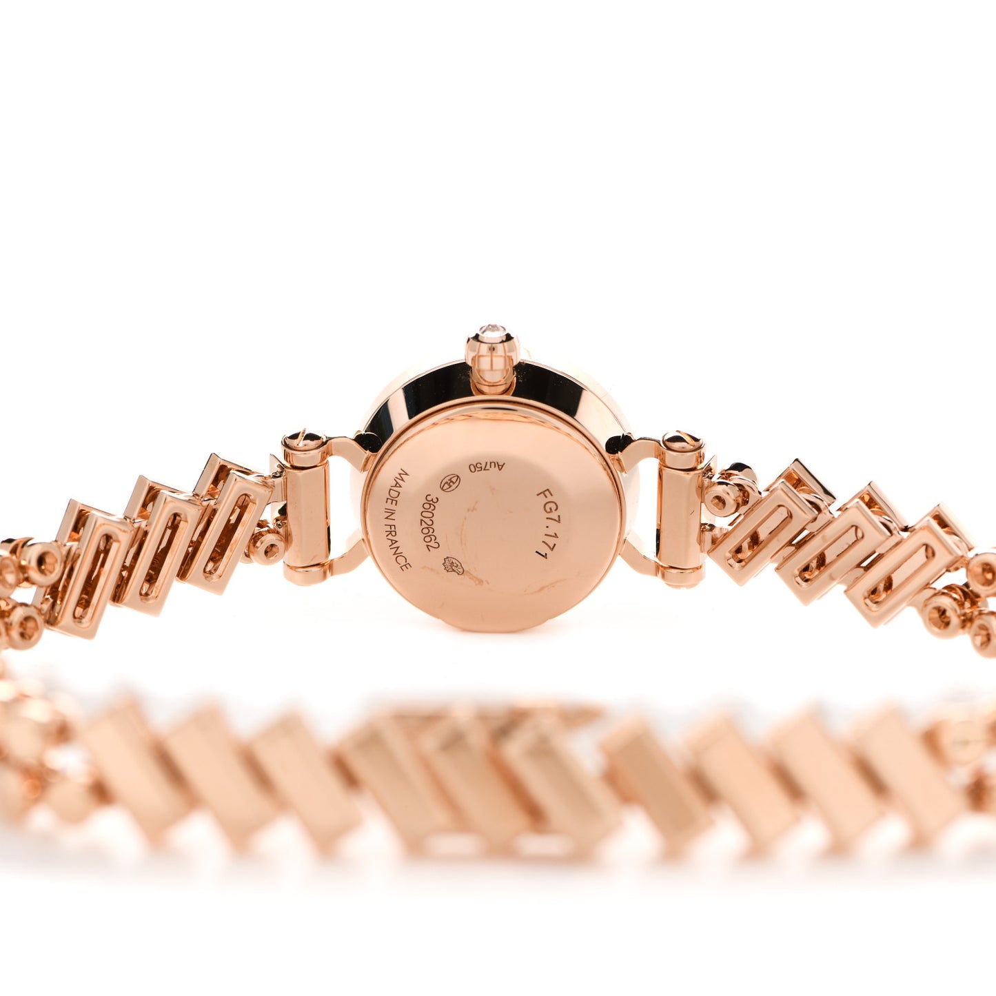 18K Rose Gold Diamond Mother of Pearl 16mm Faubourg Polka Mini Quartz Watch