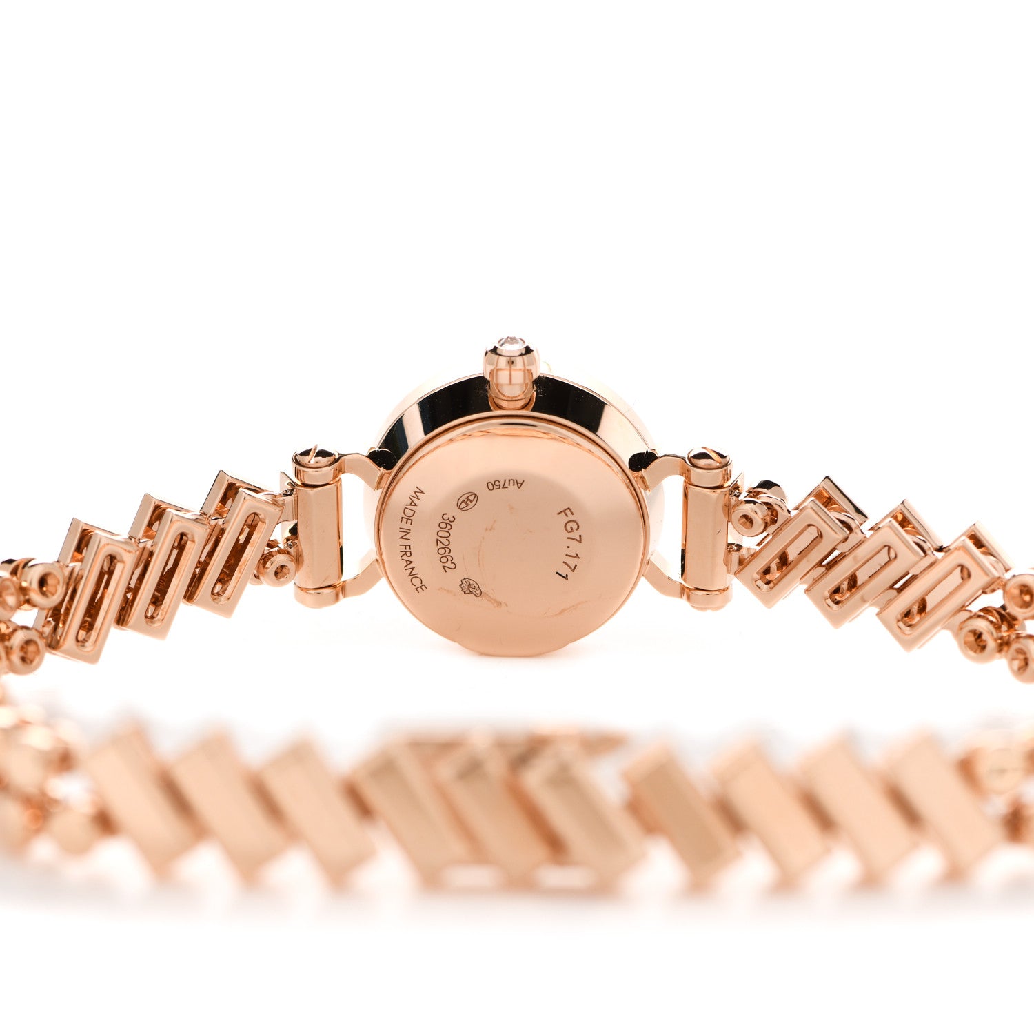 Hermes 18K Rose Gold Diamond Mother of Pearl 16mm Faubourg Polka Mini Quartz Watch 4 of 6