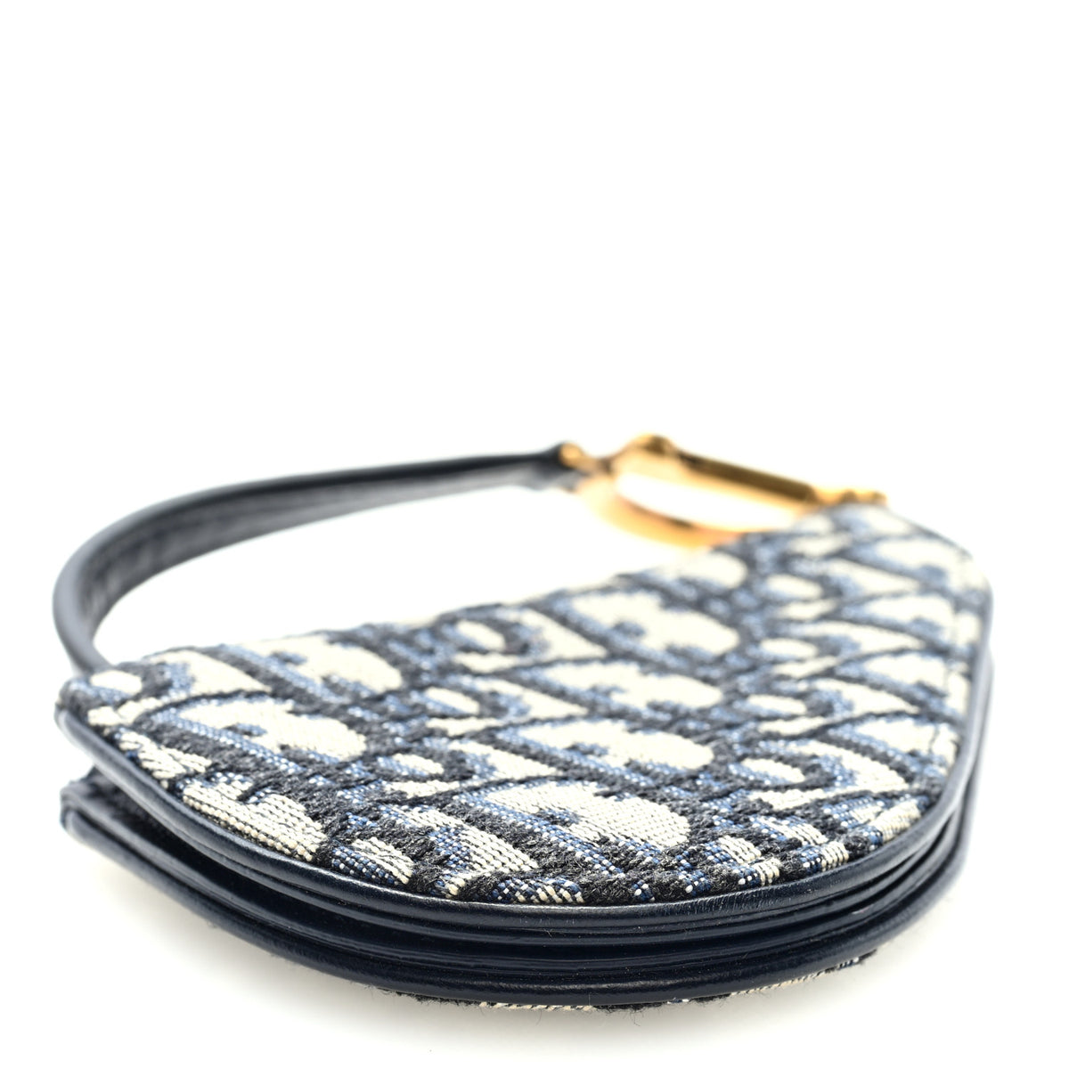 Christian Dior Oblique Saddle Coin Purse Blue 4 of 7