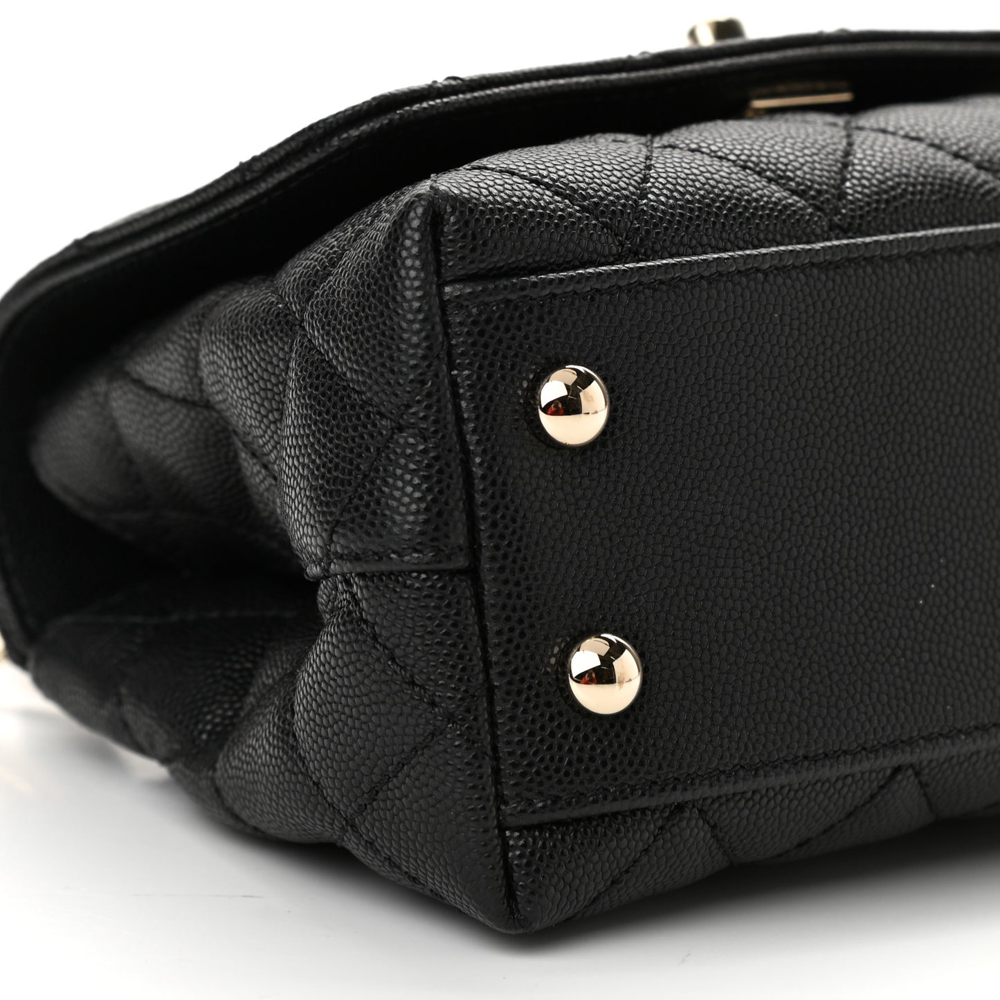 Caviar Quilted Extra Mini Coco Handle Flap Black