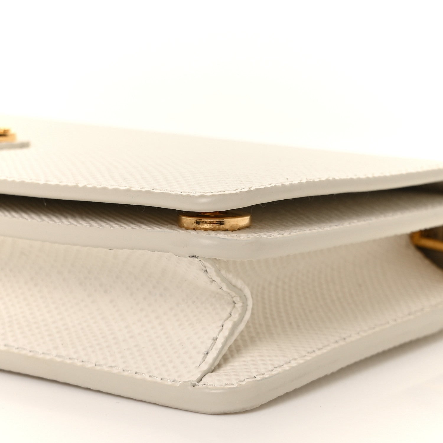 Prada Saffiano Cuir Triangle Logo Miniborse White 7 of 7