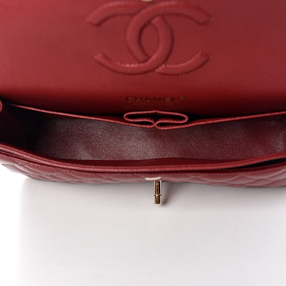 Chanel Iridescent Caviar Quilted Medium Double Flap Burgundy 7 of 12