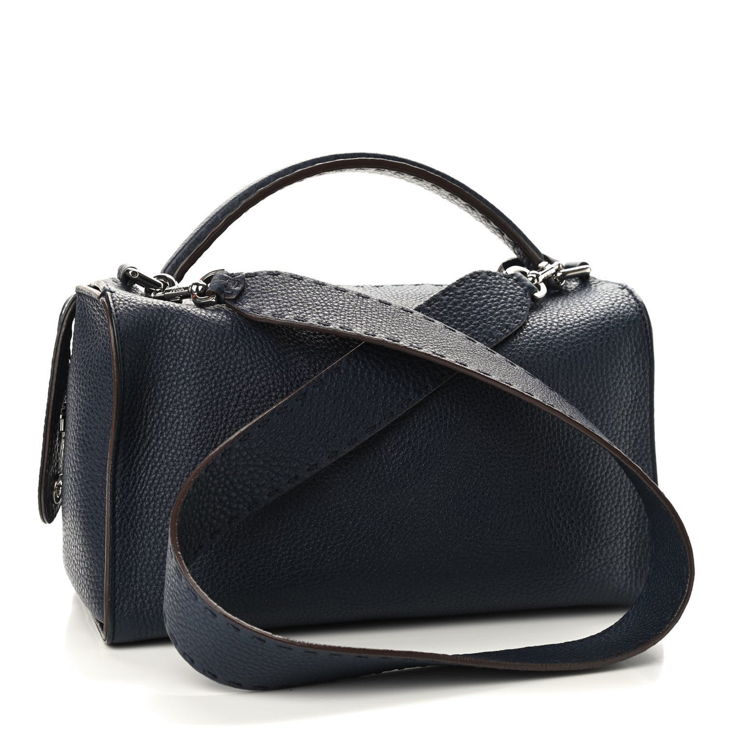 Cuoio Romano Selleria Lei Boston Tote Night Blue