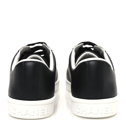 Chanel Calfskin CC Womens Sneakers 41 Black 6 of 10