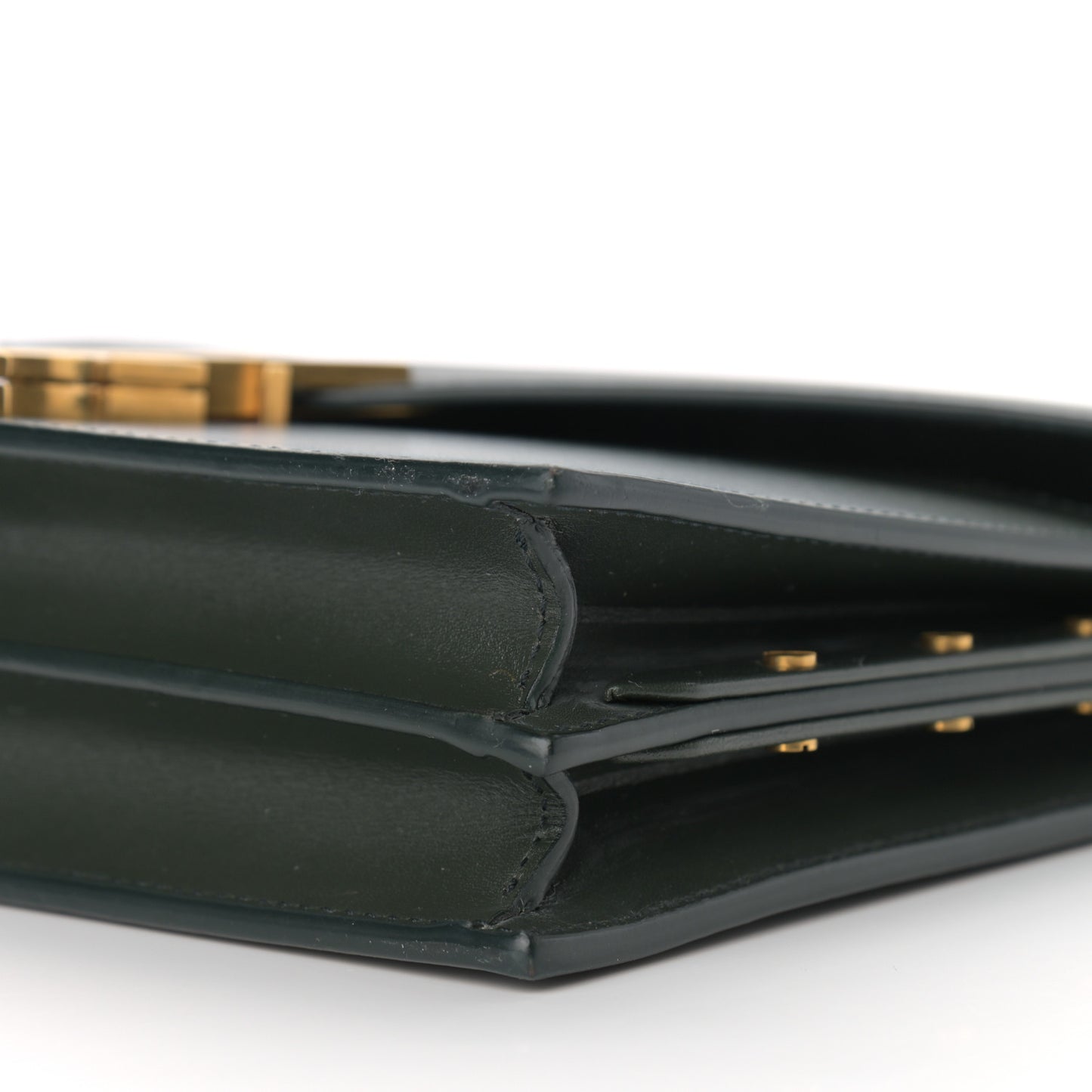 Smooth Calfskin Monogram Cassandra Clasp Bag Dark Green
