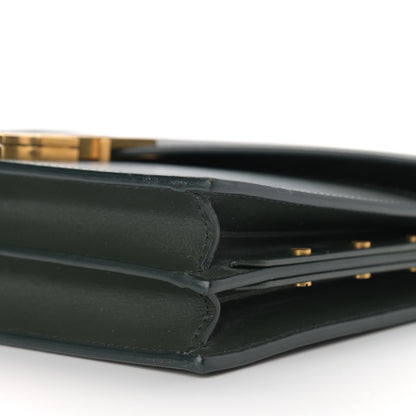 Saint Laurent Smooth Calfskin Monogram Cassandra Clasp Bag Dark Green 10 of 10