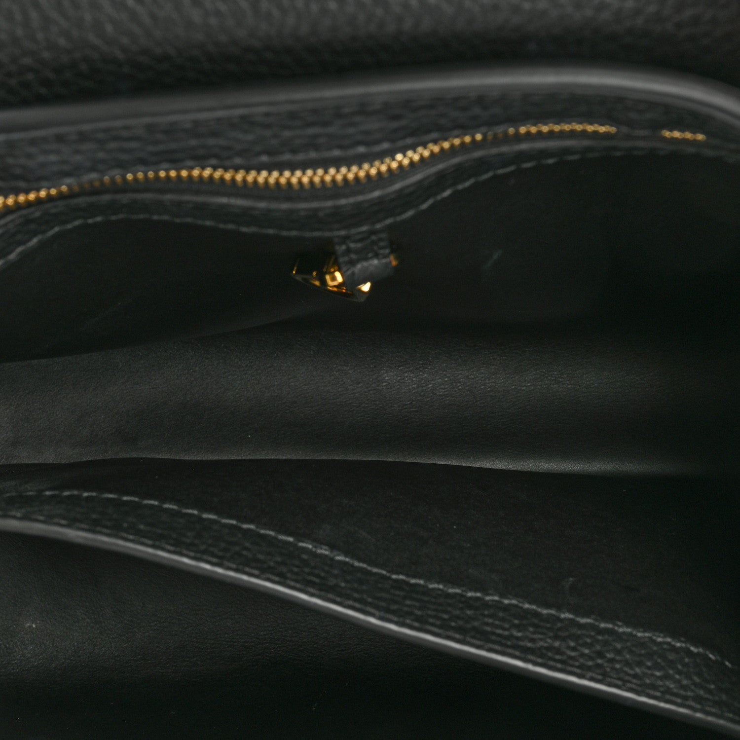 Louis Vuitton Taurillon Metallic Flowers Capucines PM Black 6 of 14